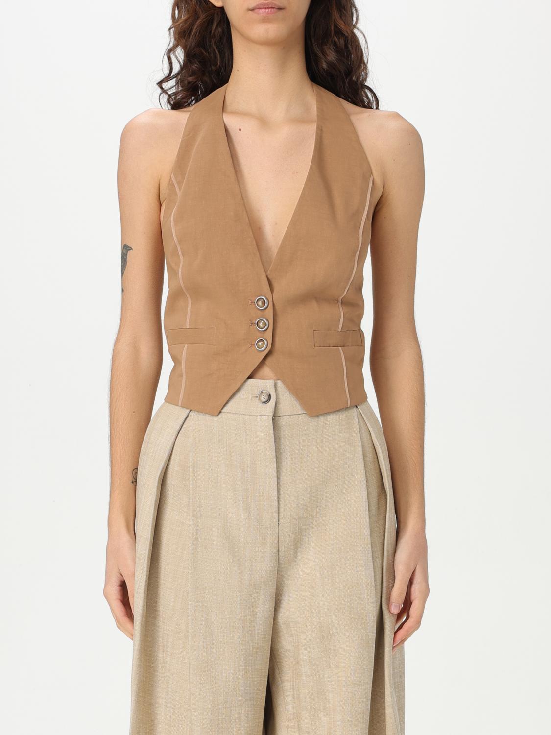 Pinko Waistcoat Woman Brown