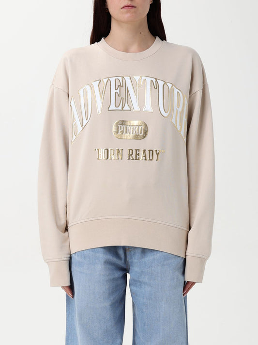 Pinko Sweatshirt Woman Beige