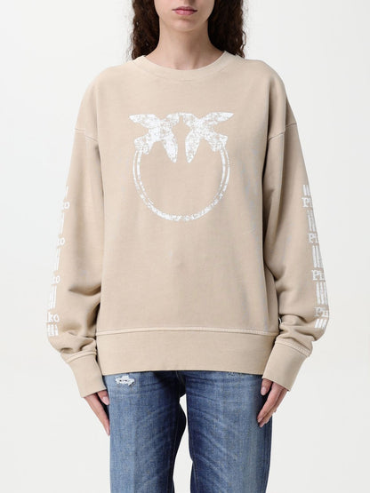 Pinko Sweatshirt Woman Beige