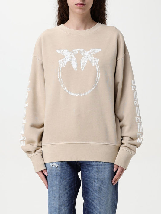 Pinko Sweatshirt Woman Beige