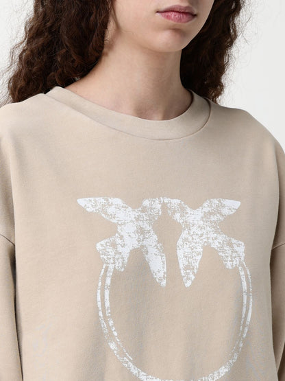Pinko Sweatshirt Woman Beige