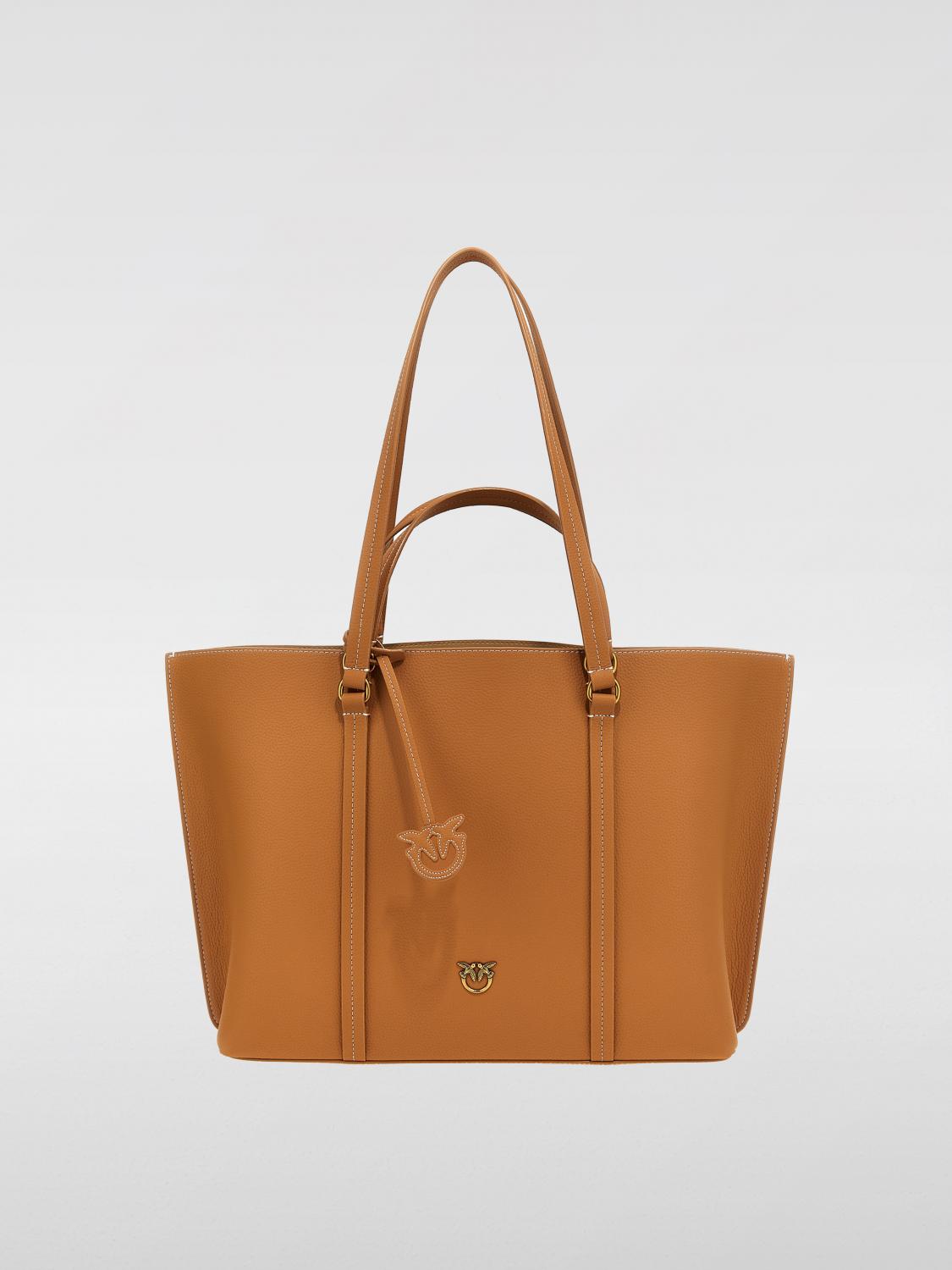 Pinko Tote Bags Woman Beige
