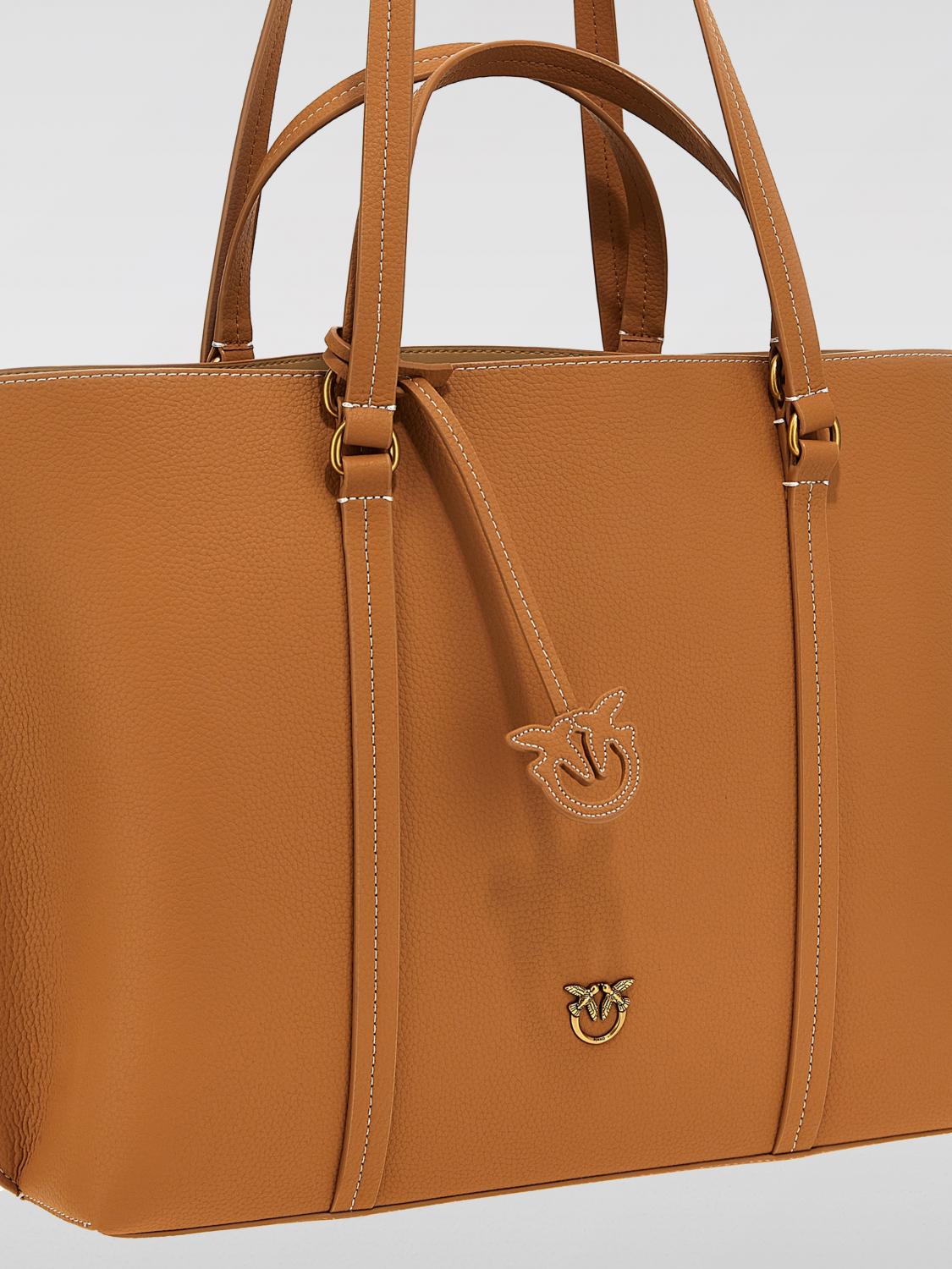 Pinko Tote Bags Woman Beige