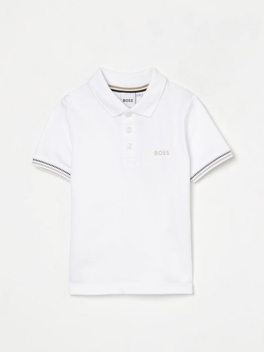 Boss Polo Shirt Kids White