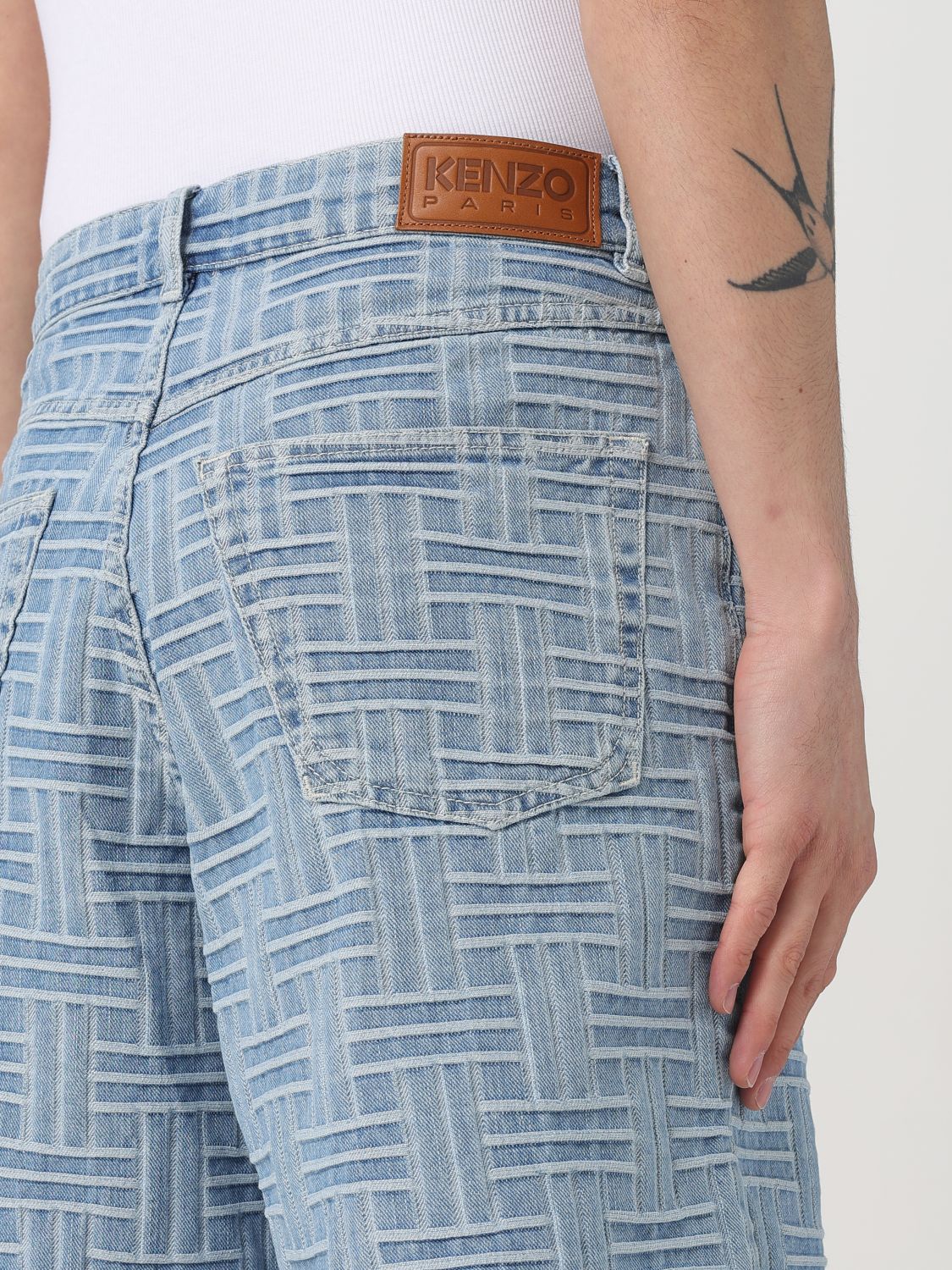 Kenzo Short Men Gnawed Blue