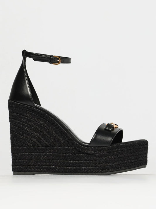 Versace Heeled Sandals Woman Black