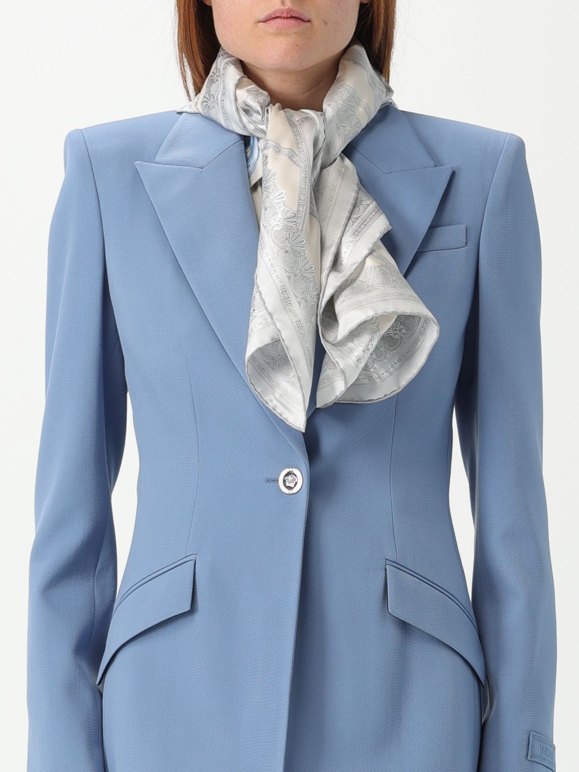 Versace Neck Scarf Woman Grey