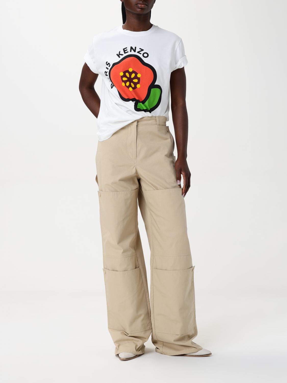 Kenzo Pants Woman Beige