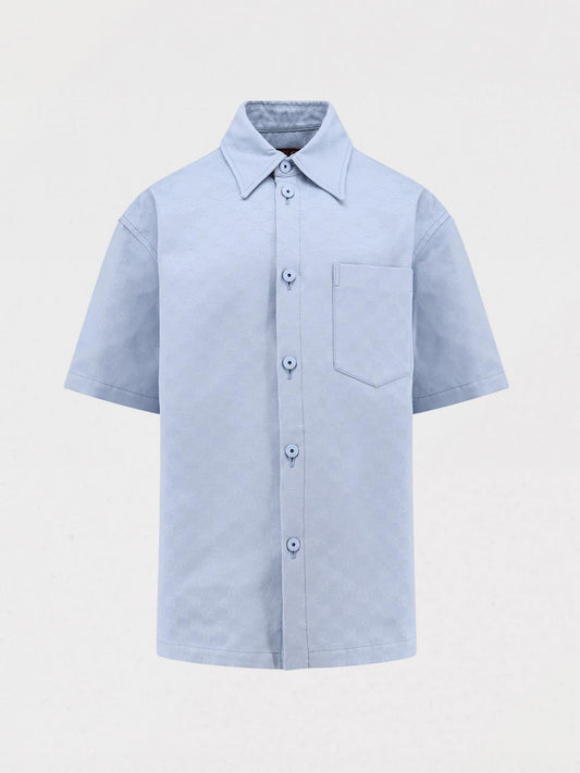 Gucci Shirt Men Sky Blue