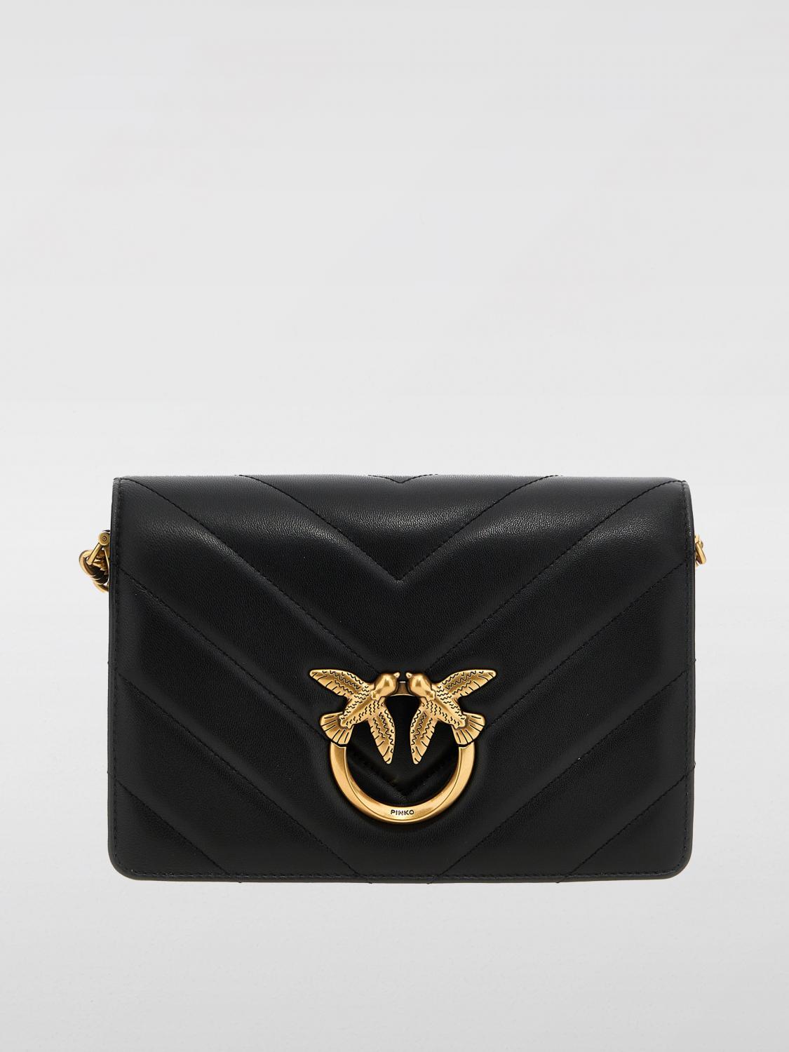 Pinko Crossbody Bags Woman Black