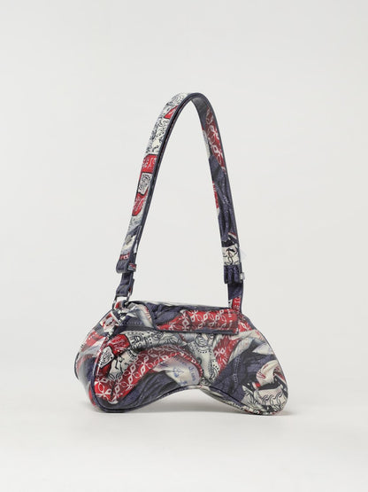 Diesel Shoulder Bag Woman Gnawed Blue
