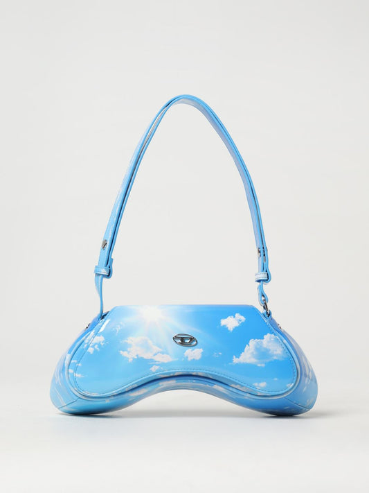 Diesel Shoulder Bag Woman Gnawed Blue