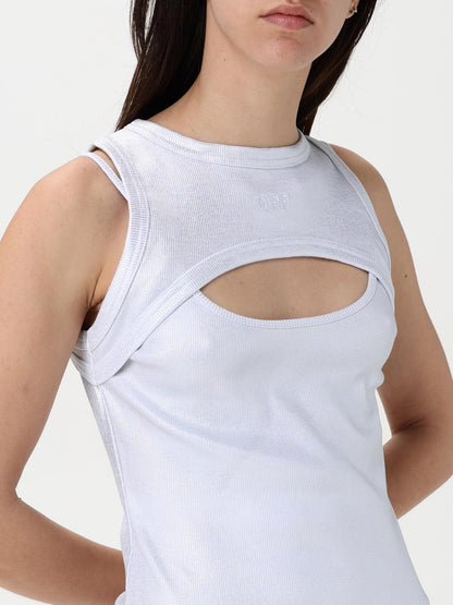 Off White Top Woman Silver