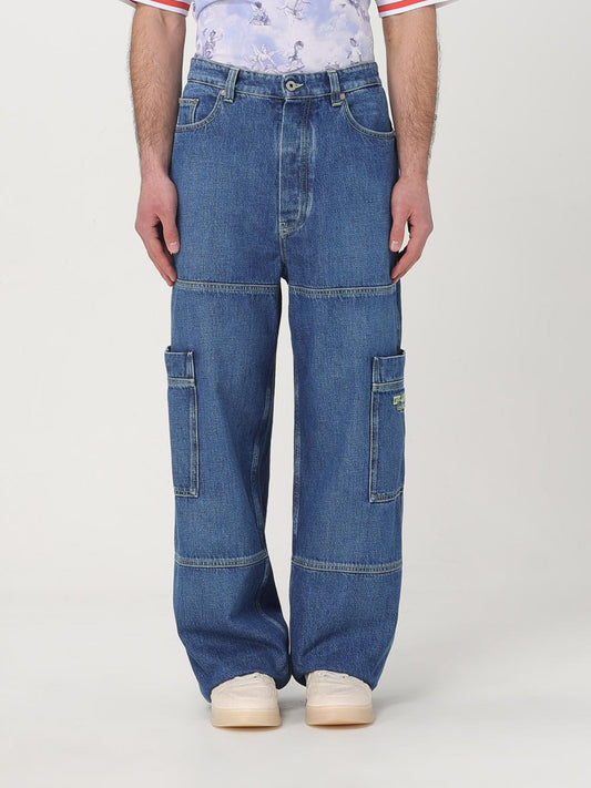 Off White Jeans Men Blue