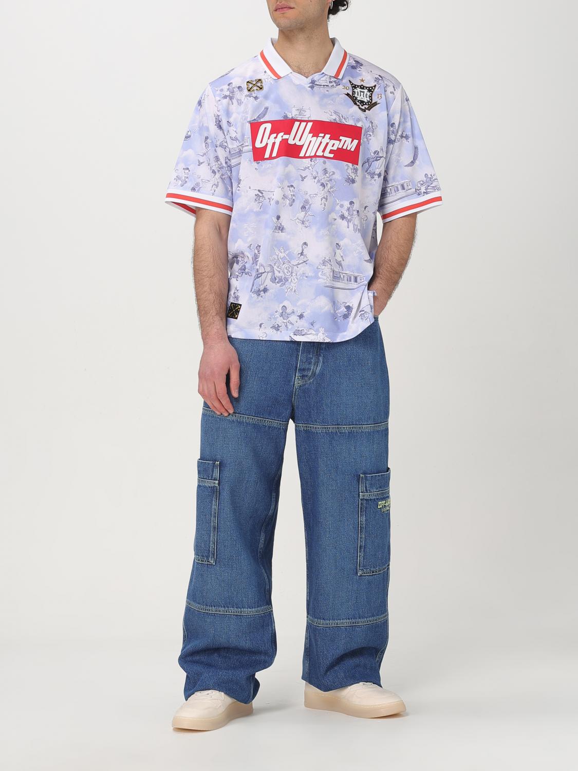 Off White Jeans Men Blue