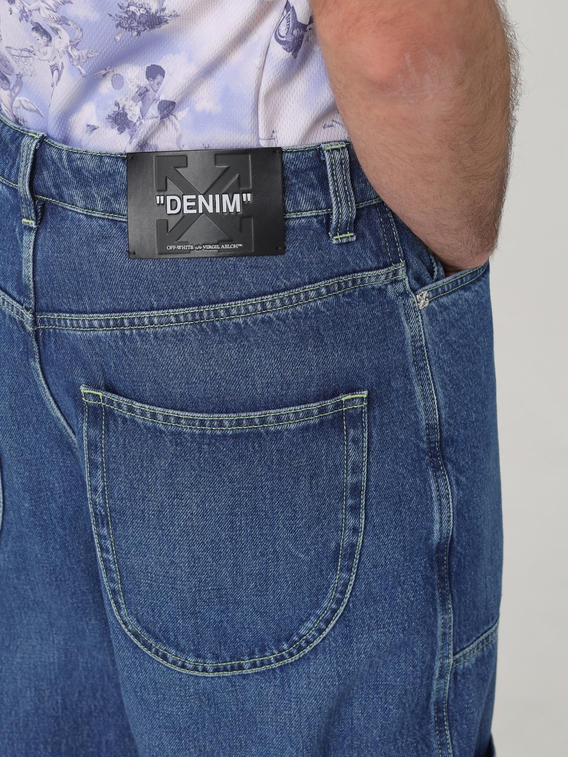 Off White Jeans Men Blue