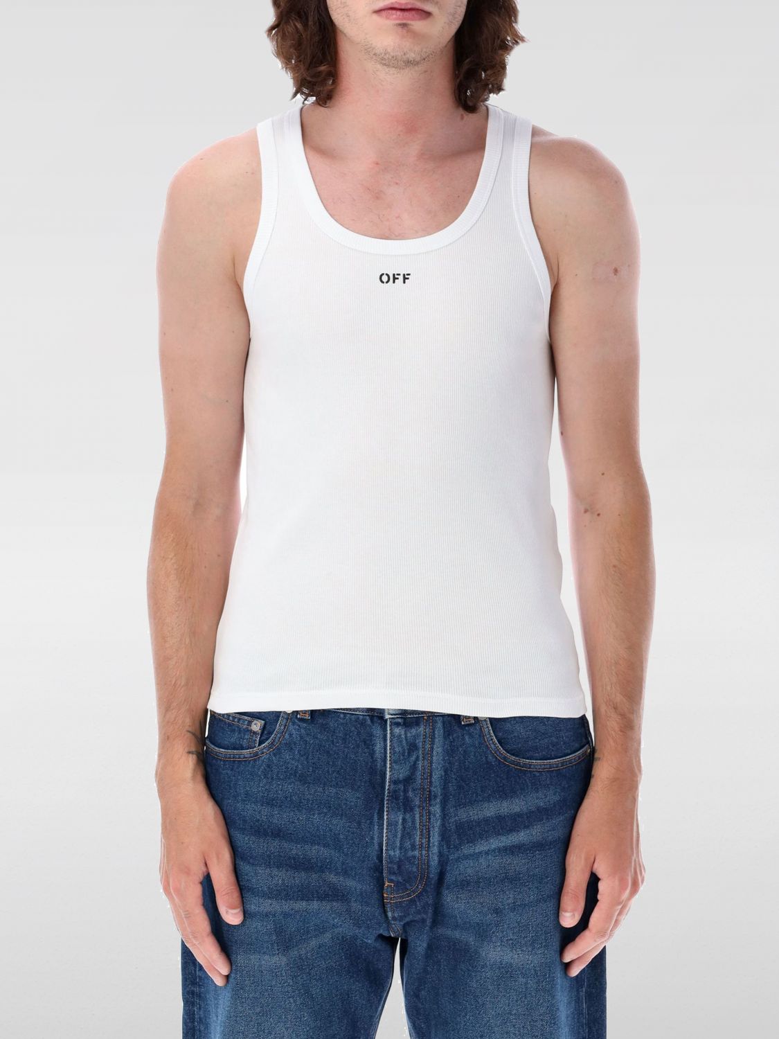 Off White Tank Top Men White
