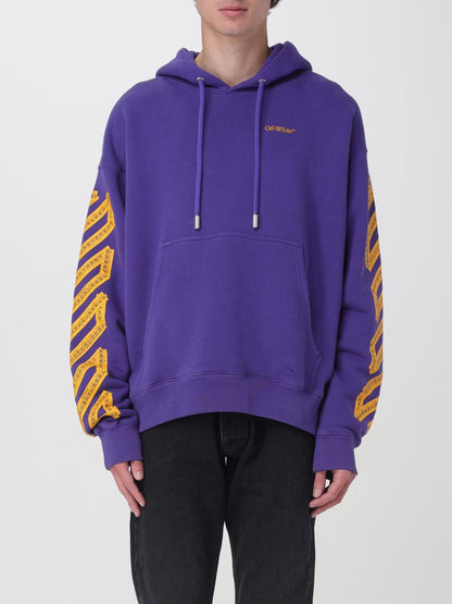 Off White Sweatshirt Men Violet