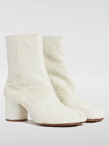 Maison Margiela Flat Ankle Boots Woman White