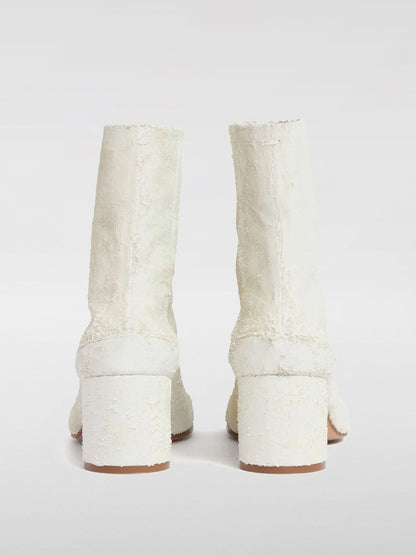 Maison Margiela Flat Ankle Boots Woman White