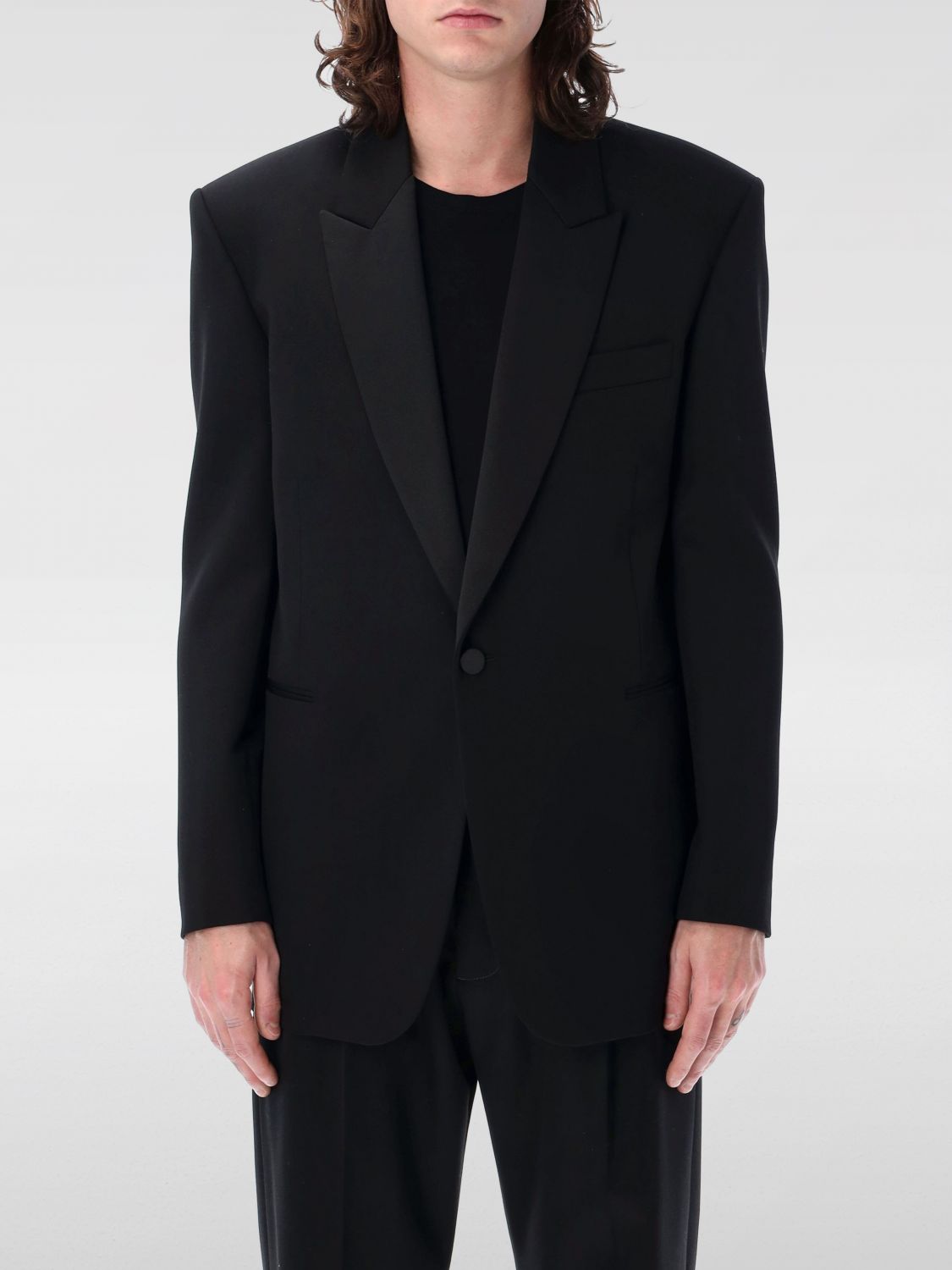 Saint Laurent Blazer Men Black