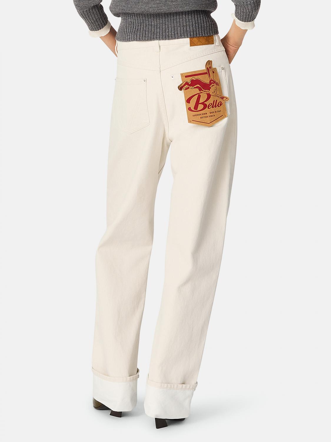 デニム・ジーパン BOTTEGA VENETA Woman Jeans Yellow Cream 824659V5DV0 9247 Bottega Veneta Jeans Woman Yellow Cream – Modishus