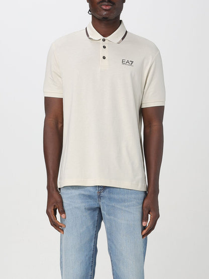 Ea7 Polo Shirt Men Beige