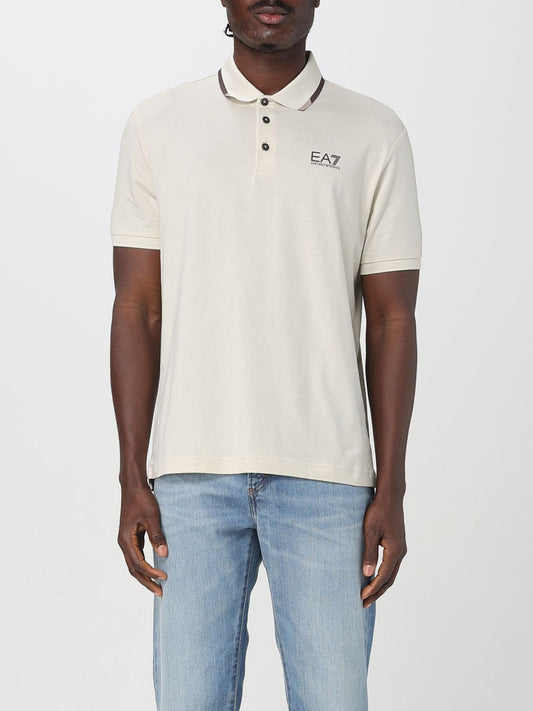 Ea7 Polo Shirt Men Beige