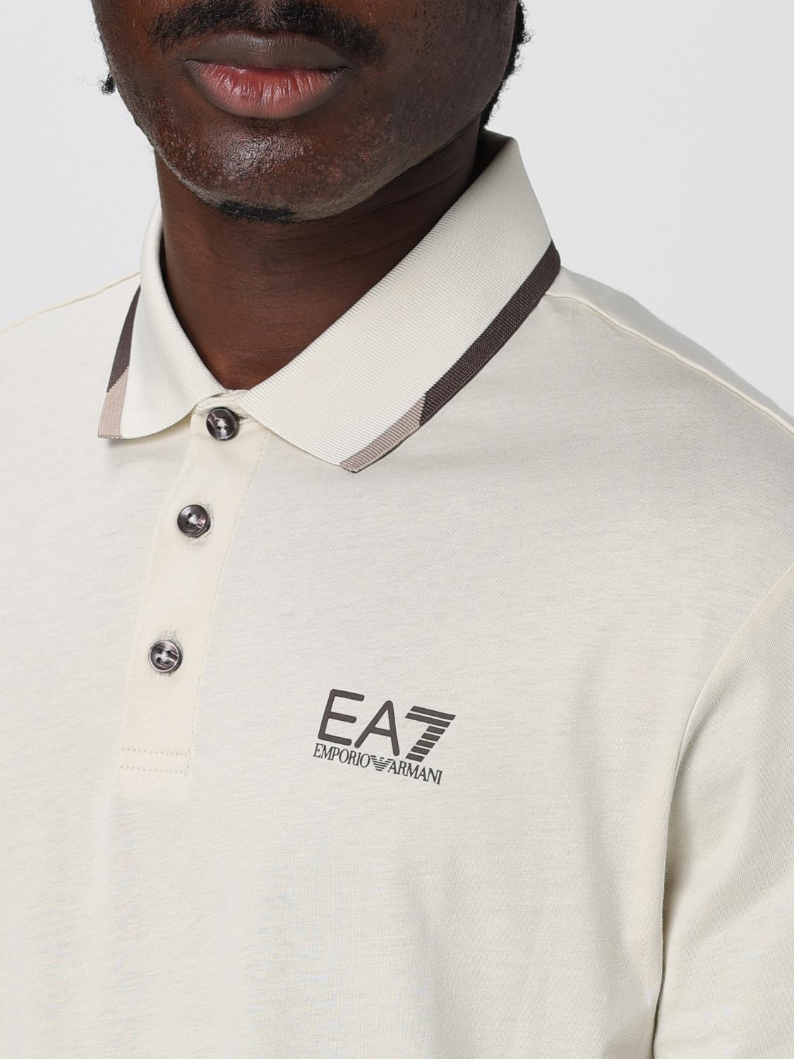 Ea7 Polo Shirt Men Beige