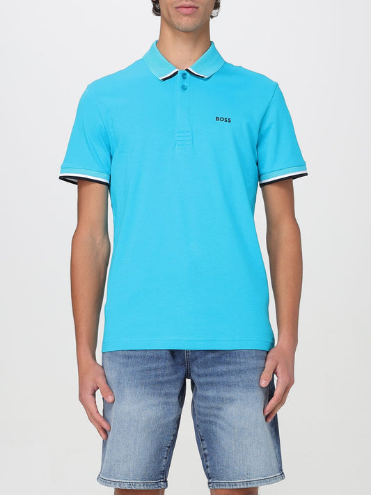 Boss Polo Shirt Men Blue