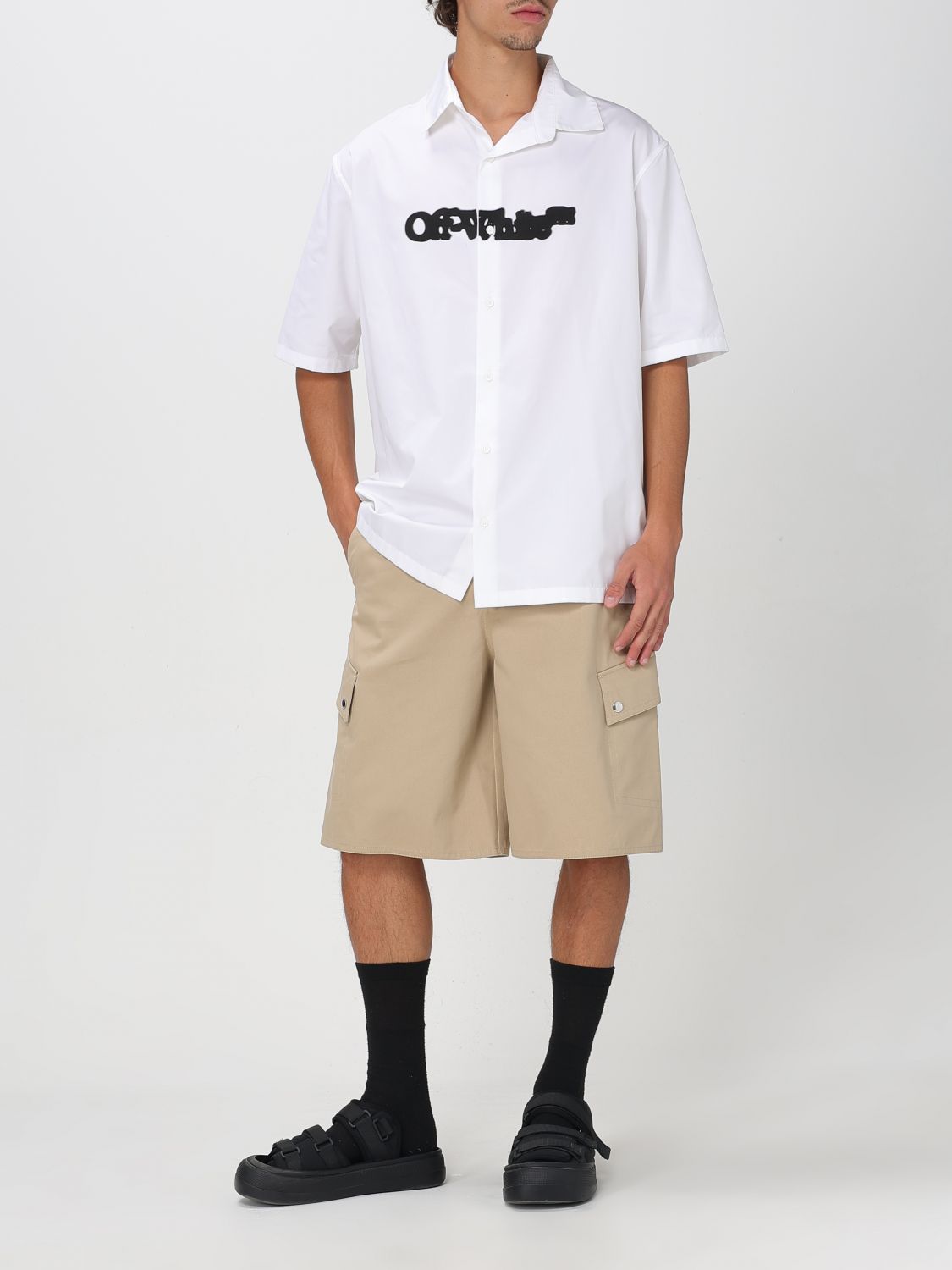 Off White Short Men Beige