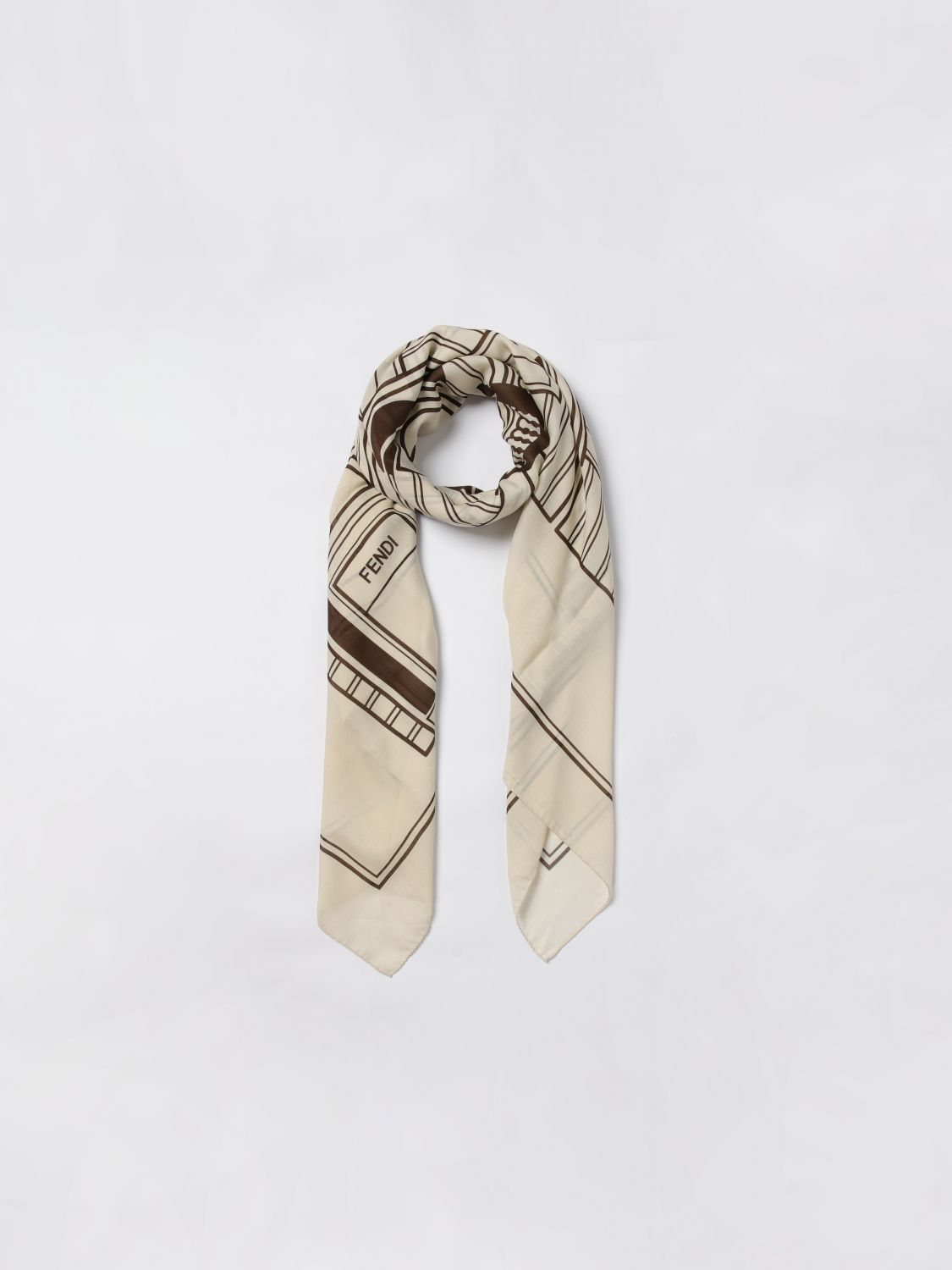 Fendi Scarf Men White
