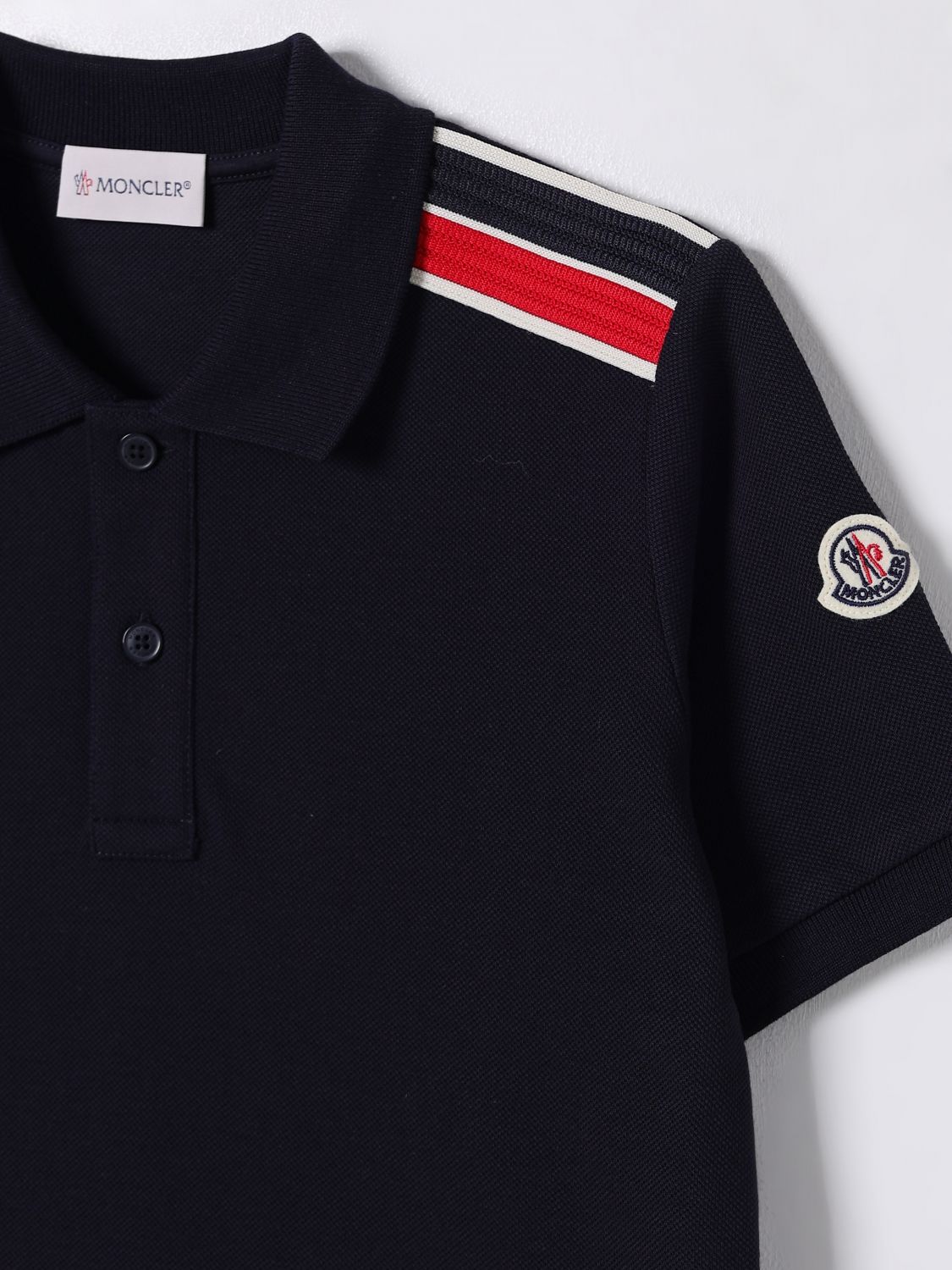 Moncler Polo Shirt Kids Navy