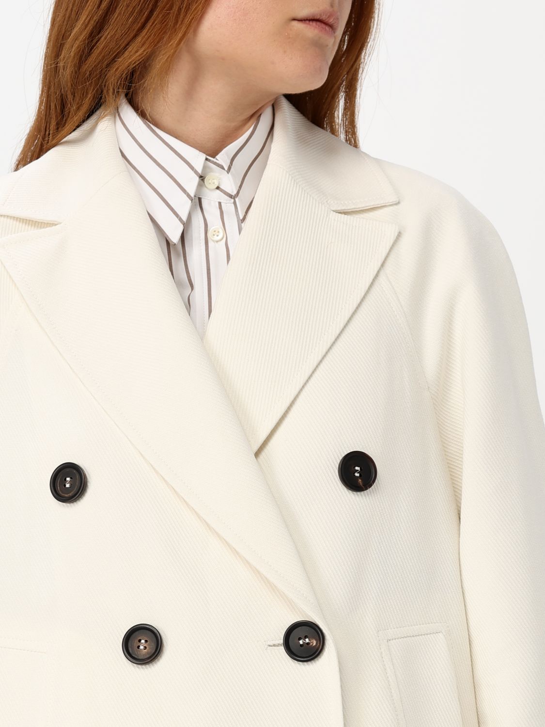 Brunello Cucinelli Coat Woman Cream – Modishus Brunello Cucinelli Coat Woman Cream – Modishus
