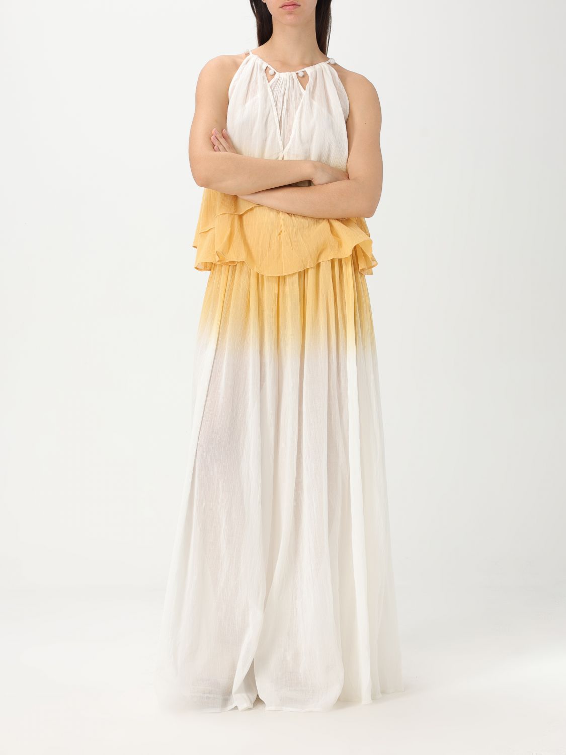 Pinko Pants Woman Yellow
