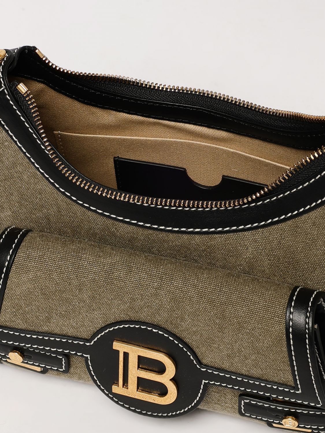 Balmain Shoulder Bag Woman Kaki