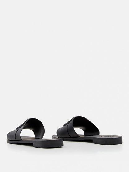 Moncler Flat Sandals Woman Black