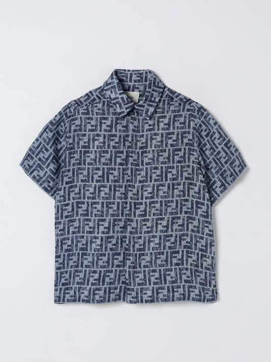 Fendi Shirt Kids Blue