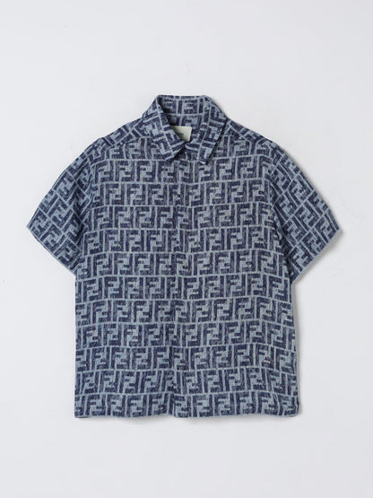 Fendi Shirt Kids Blue