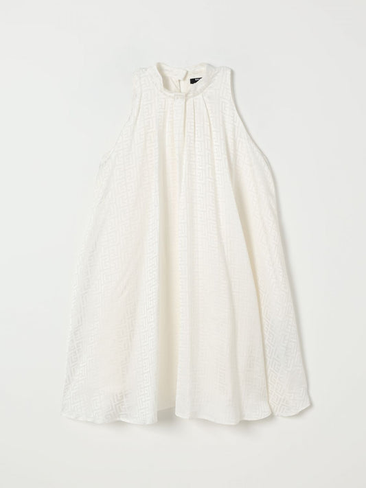 Balmain Dress Kids Yellow Cream