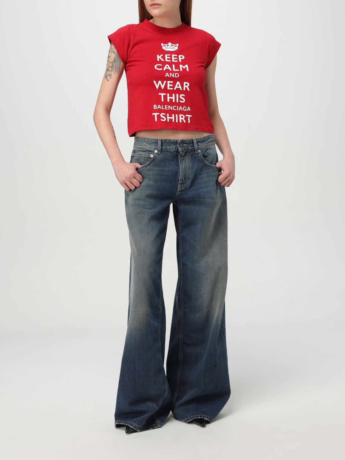 Balenciaga Jeans Woman Blue