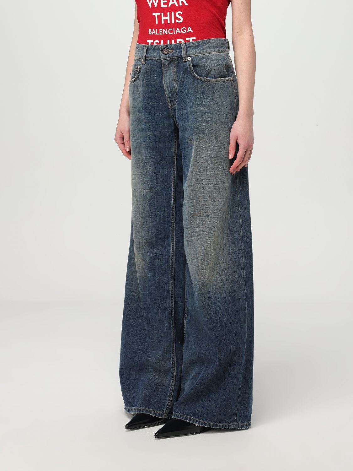 Balenciaga Jeans Woman Blue