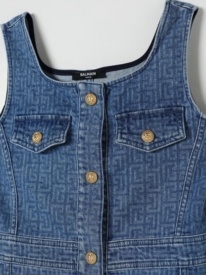 Balmain Dress Kids Gnawed Blue