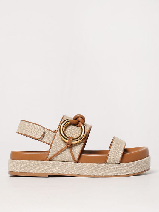 Coccinelle Flat Sandals Woman Natural