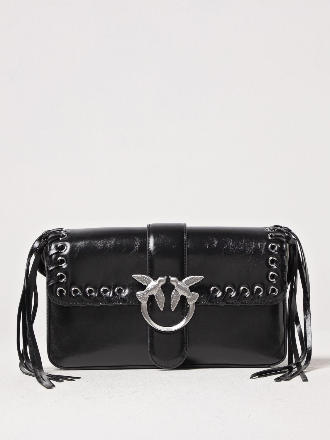 Pinko Crossbody Bags Woman Black