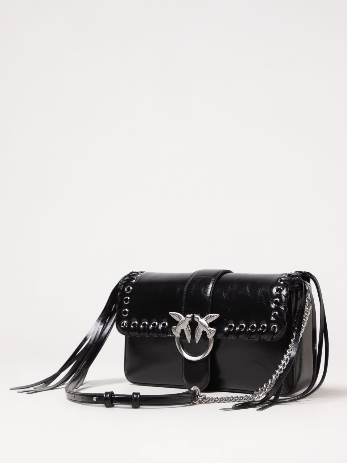 Pinko Crossbody Bags Woman Black