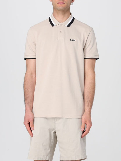Boss Polo Shirt Men Beige