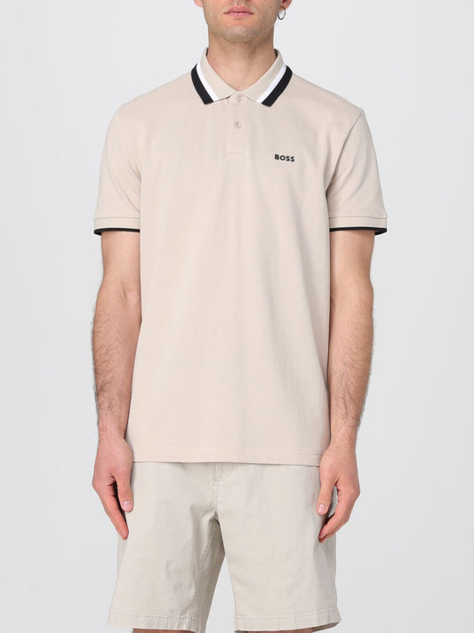 Boss Polo Shirt Men Beige