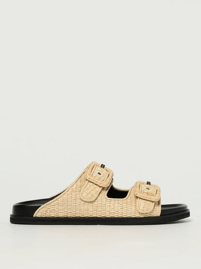 Boss Flat Sandals Woman Beige