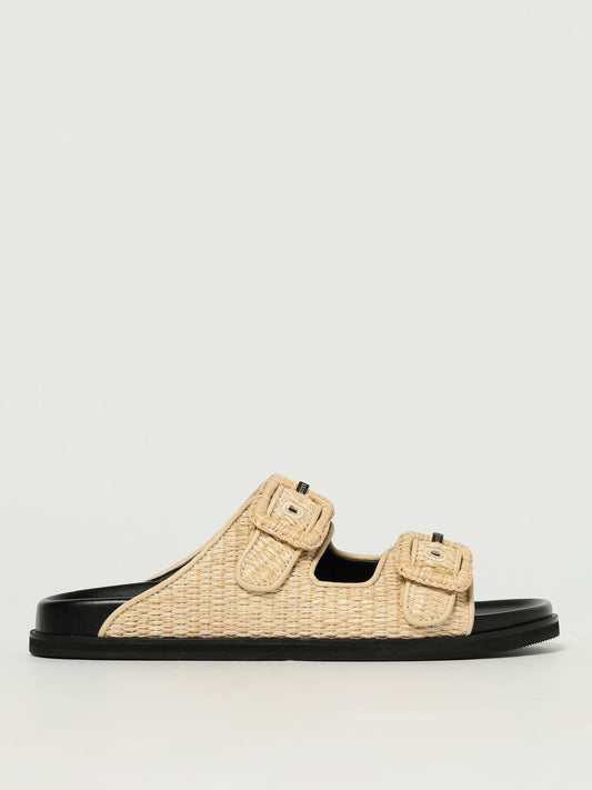Boss Flat Sandals Woman Beige